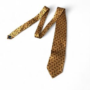 Vintage D'amante Couture Collection Patterned Silk Tie‎